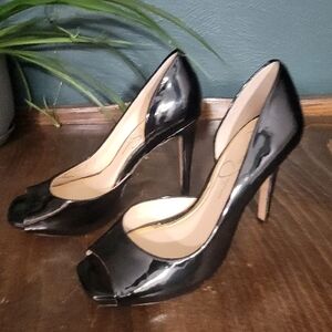 Jessica Simpson Black Peep Toe Heels